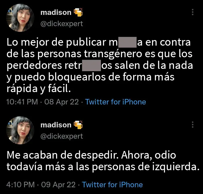 Ahora odia a los de izquierda