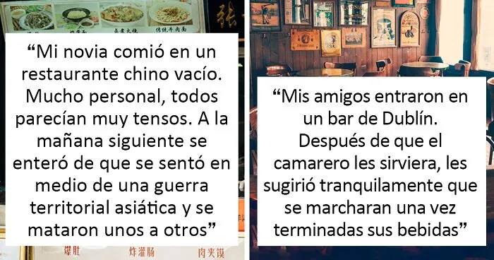"¿Alguna vez has estado de viaje en algún lugar que 'te daba mala espina'?" (12 respuestas)