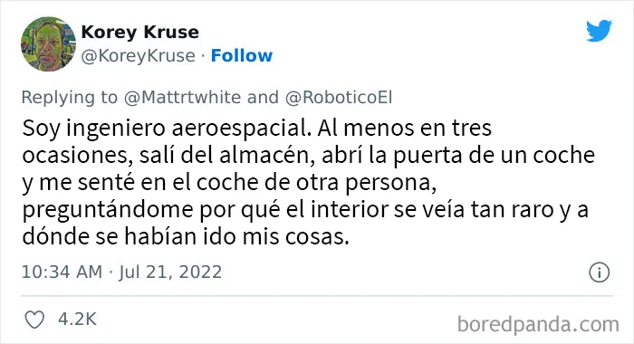 “Pasé 35 minutos intentando abrir el coche equivocado”: 20 personas muy instruidas comparten sus momentos más tontos en este hilo viral