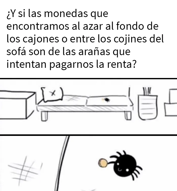 Gracias, adoro a las arañas que pagan la renta