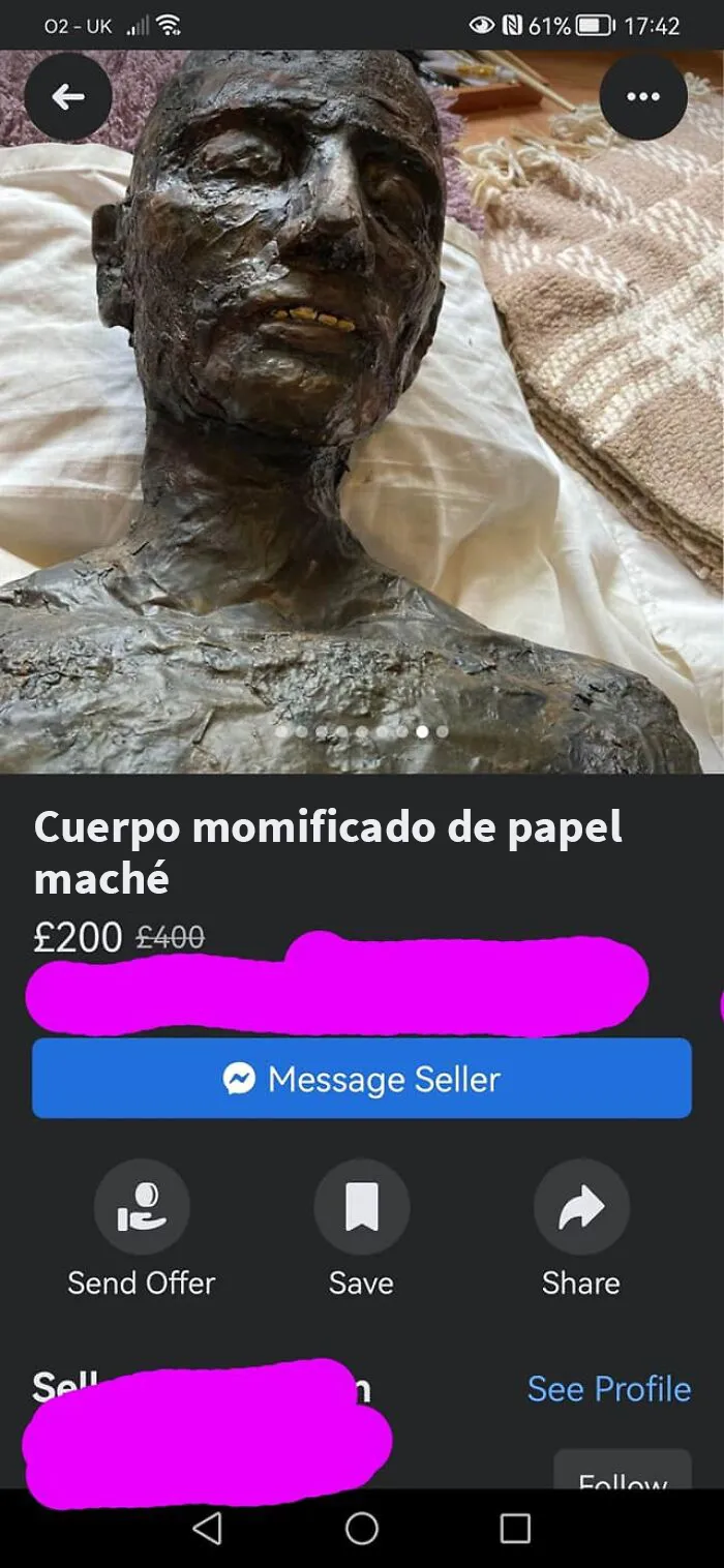 20 Cosas muy raras encontradas a la venta en el Marketplace de FB y compartidas en este grupo
