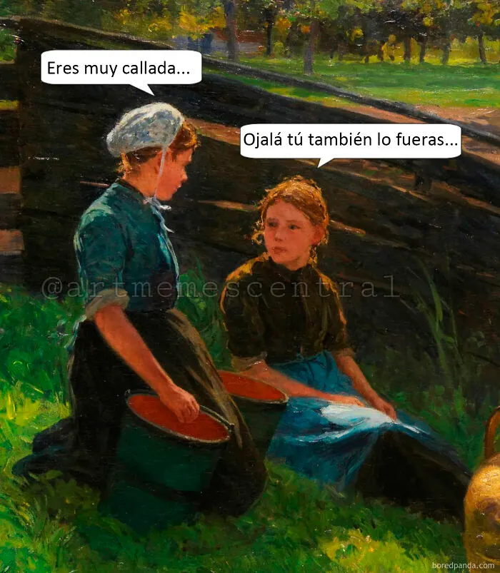 20 Pinturas clásicas con frases actuales añadidas, sacadas de esta cuenta de instagram (nuevas imágenes)