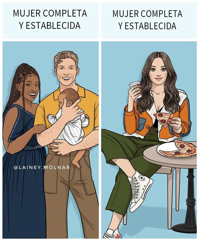 12 Nuevos cómics que ilustran la presión a la que se enfrenta la artista y otras mujeres por parte de la sociedad