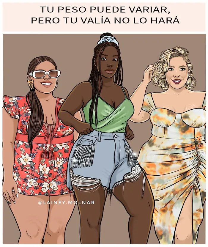 12 Nuevos cómics que ilustran la presión a la que se enfrenta la artista y otras mujeres por parte de la sociedad