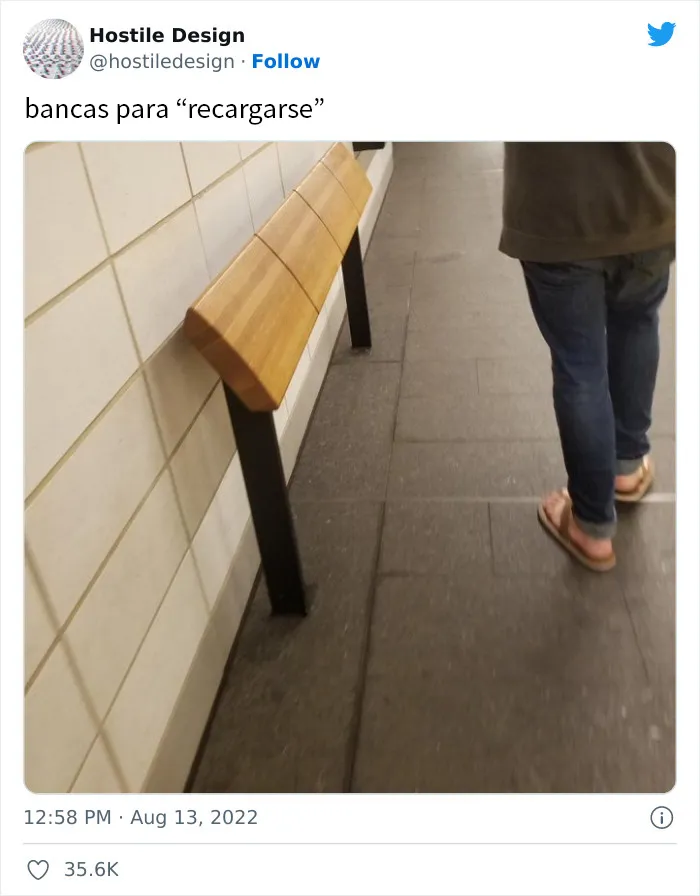 25 Ejemplos tan tristes como exasperantes de diseño hostil contra la humanidad, compartidos en Twitter