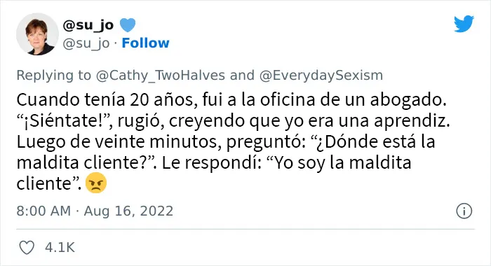20 Mujeres comparten sus indignantes experiencias con el sexismo cotidiano en el trabajo en este hilo de twitter