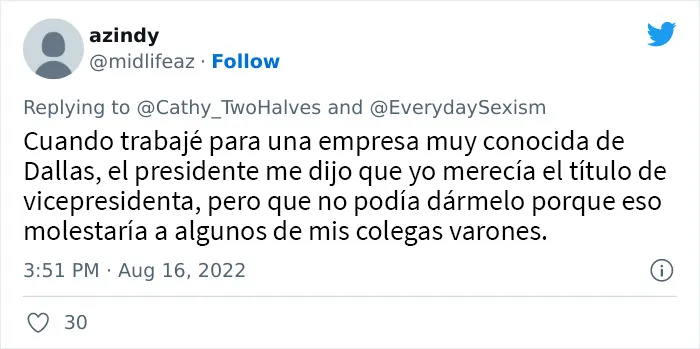 20 Mujeres comparten sus indignantes experiencias con el sexismo cotidiano en el trabajo en este hilo de twitter