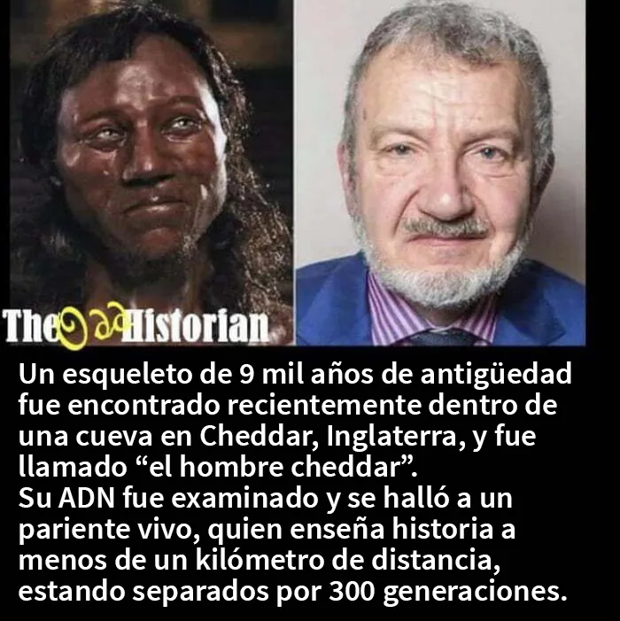 En caso de que no hayan visto las noticias: este es el descendiente del “hombre  de Cheddar” de hace 9 mil años