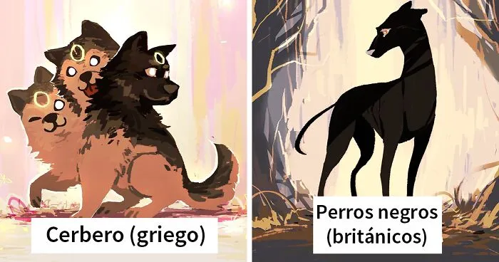 20 Ilustraciones de animales mágicos de los mitos japoneses, hindúes, nórdicos y muchos más