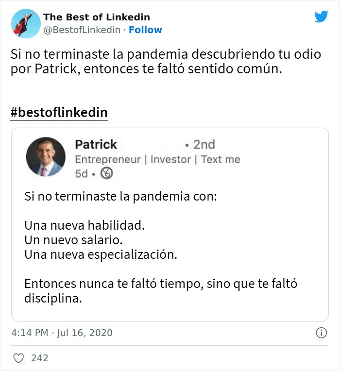 15 Publicaciones ridículas de LinkedIn compartidas en esta página de Twitter
