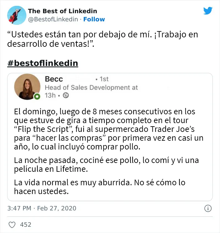 15 Publicaciones ridículas de LinkedIn compartidas en esta página de Twitter