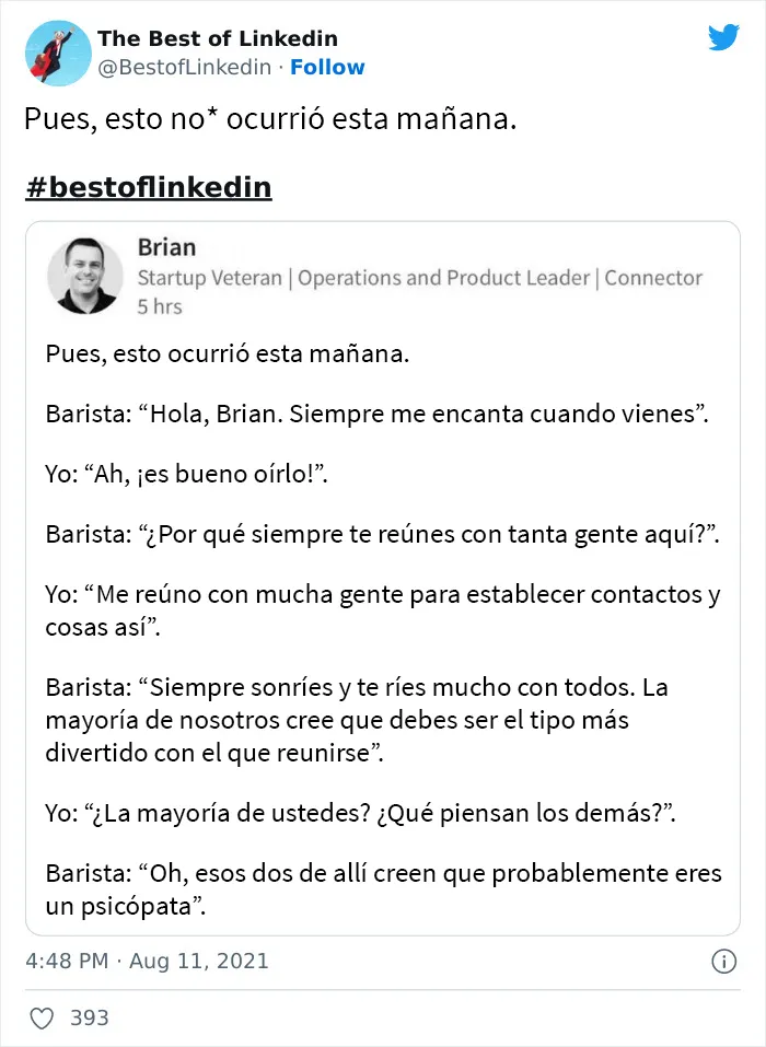 15 Publicaciones ridículas de LinkedIn compartidas en esta página de Twitter