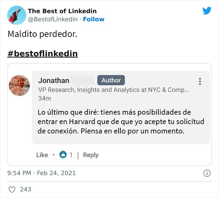 15 Publicaciones ridículas de LinkedIn compartidas en esta página de Twitter
