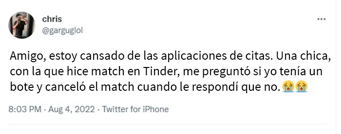 A estas 20 personas les cancelaron el match en aplicaciones de citas por razones ridículas