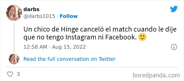 A estas 20 personas les cancelaron el match en aplicaciones de citas por razones ridículas