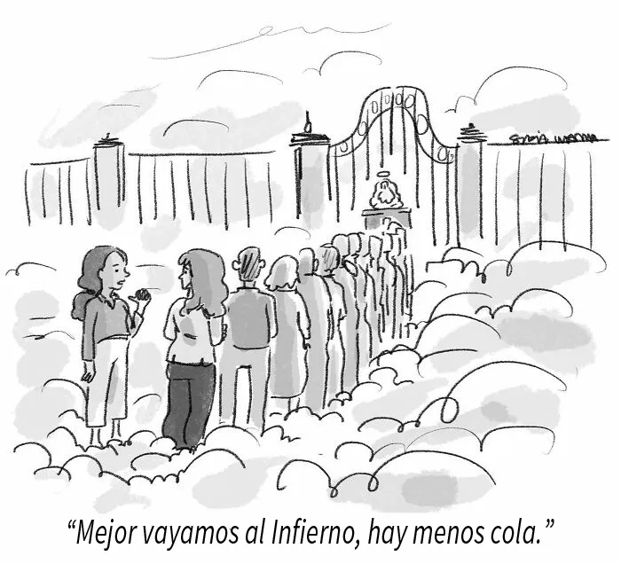 10 Ingeniosos cómics en una sola viñeta creador por Sofia Warren, dibujante del New Yorker