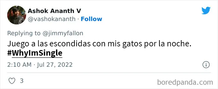 Jimmy Fallon preguntó a la gente por qué sigue soltera, y le dan divertidas y extrañas razones (20 tuits nuevos)
