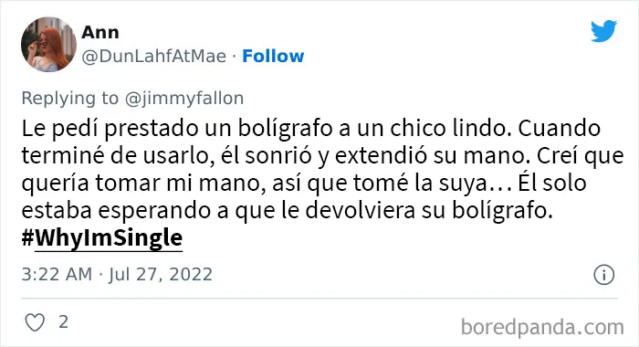 Jimmy Fallon preguntó a la gente por qué sigue soltera, y le dan divertidas y extrañas razones (20 tuits nuevos)
