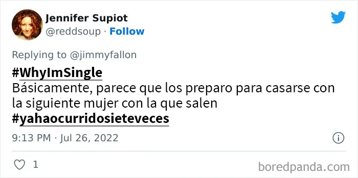 Jimmy Fallon preguntó a la gente por qué sigue soltera, y le dan divertidas y extrañas razones (20 tuits nuevos)