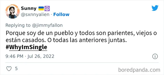 Jimmy Fallon preguntó a la gente por qué sigue soltera, y le dan divertidas y extrañas razones (20 tuits nuevos)