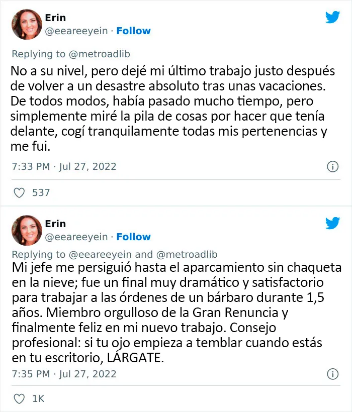 20 Formas salvajes e icónicas de renunciar al trabajo, compartidas en este hilo viral de Twitter