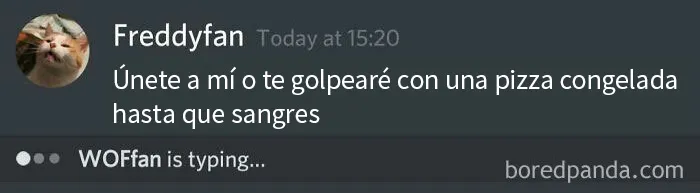 20 Personas amenazando a alguien de formas divertidas y caóticas, compartidas en el grupo "amenazas raras"