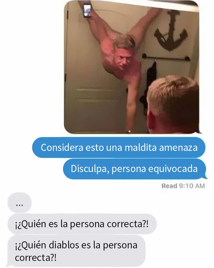 20 Personas amenazando a alguien de formas divertidas y caóticas, compartidas en el grupo "amenazas raras"