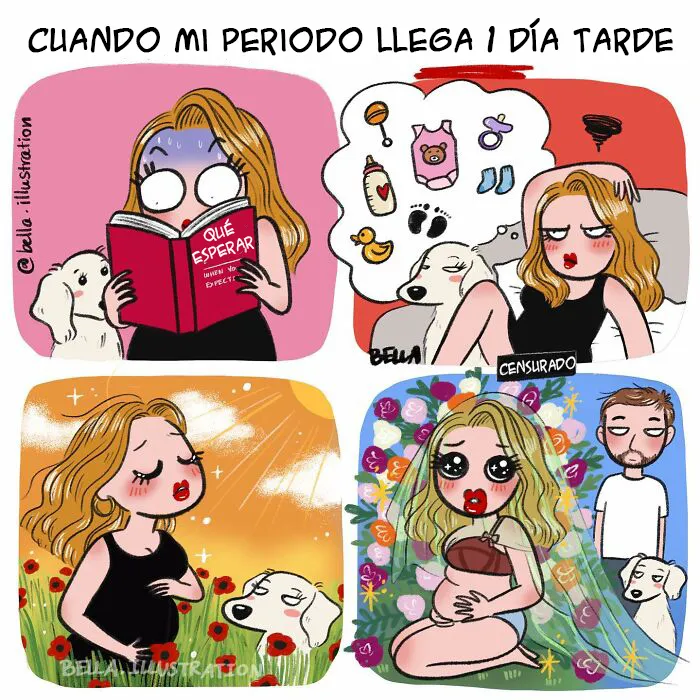 10 Nuevos cómics de esta artista que muestra las verdaderas dificultades diarias de las chicas