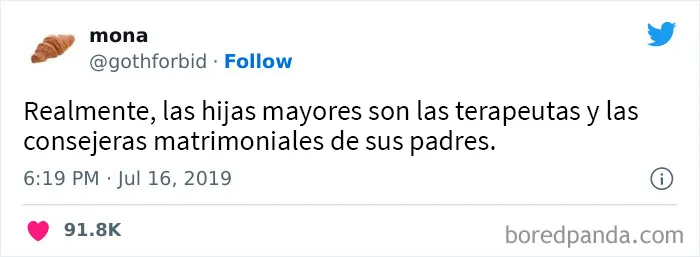 20 Tuits con los que todas las hijas mayores se identificarán