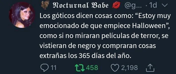 20 Memes y publicaciones que resumen cómo son los góticos