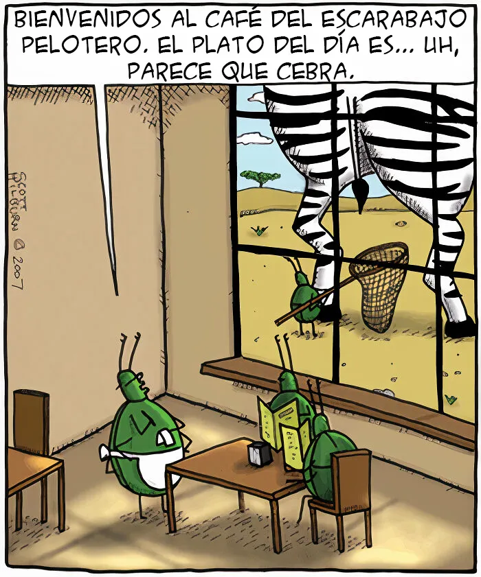 10 Nuevos cómics de una sola viñeta llenos de situaciones absurdas y humor, por Scott Hilburn