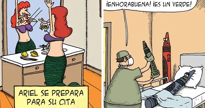 10 Nuevos cómics de una sola viñeta llenos de situaciones absurdas y humor, por Scott Hilburn