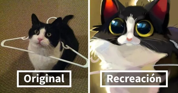 30 Divertidas fotos de animales convertidas en adorables dibujos, por “Mr. Lucifer”