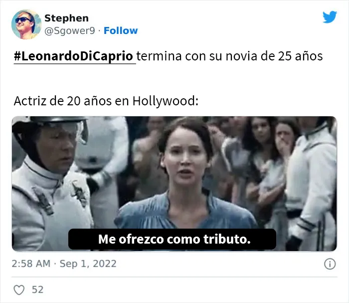 Leonardo DiCaprio rompe con su novia tras cumplir 25 años y aquí tienes 20 de las mejores reacciones en Twitter