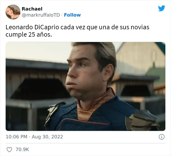 Leonardo DiCaprio rompe con su novia tras cumplir 25 años y aquí tienes 20 de las mejores reacciones en Twitter