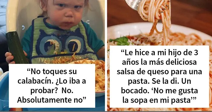 20 Niños testarudos que se niegan a comer lo que les ponen sus padres