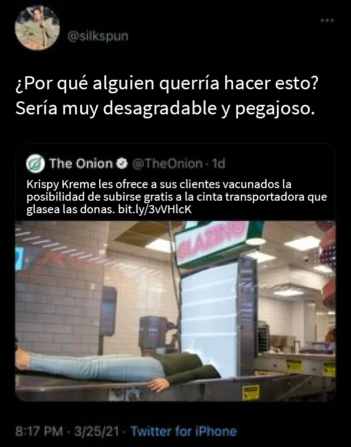 Glaseado humano en Krispy Kreme