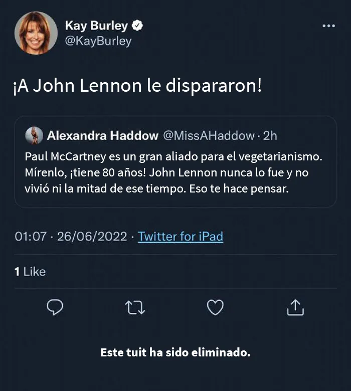 Citó el tuit de una comediante