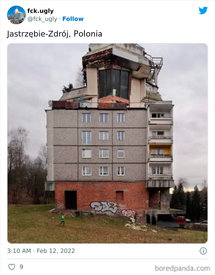20 Arquitectos que fracasaron en su trabajo, vistos en esta cuenta de Twitter sobre edificios feos