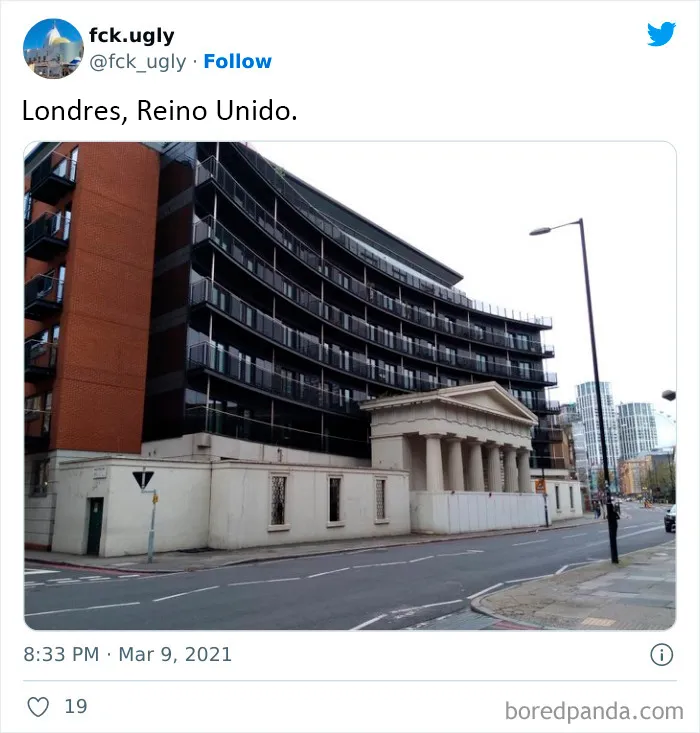 20 Arquitectos que fracasaron en su trabajo, vistos en esta cuenta de Twitter sobre edificios feos