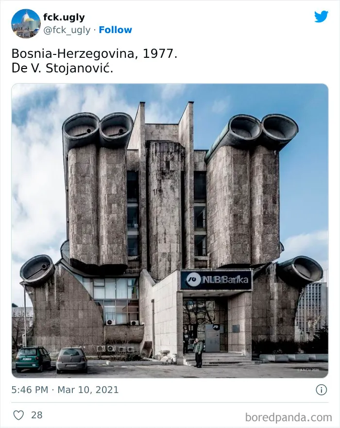 20 Arquitectos que fracasaron en su trabajo, vistos en esta cuenta de Twitter sobre edificios feos