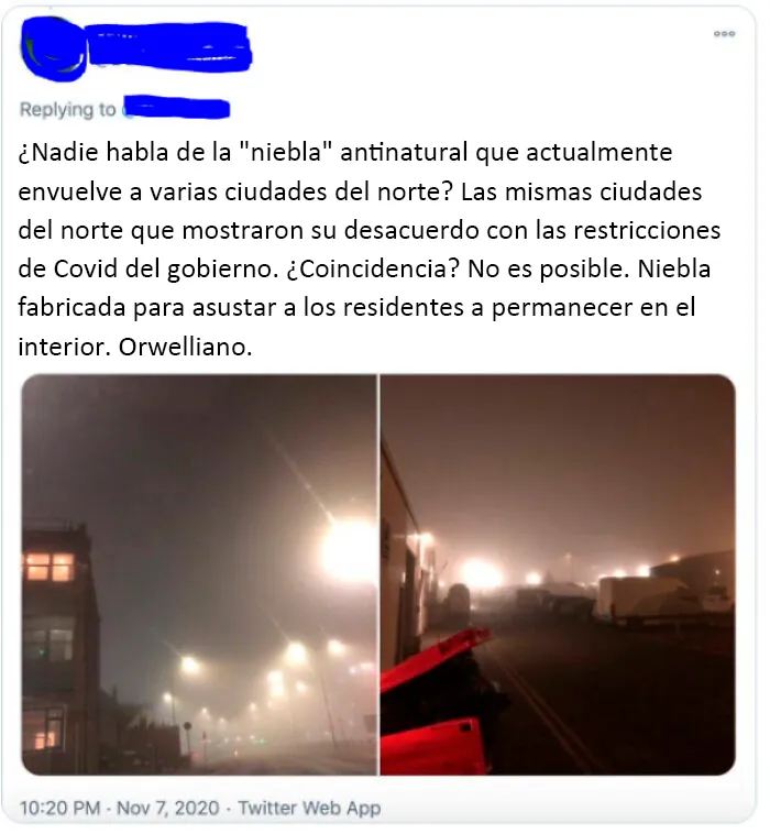 Niebla fabricada por el Gobierno