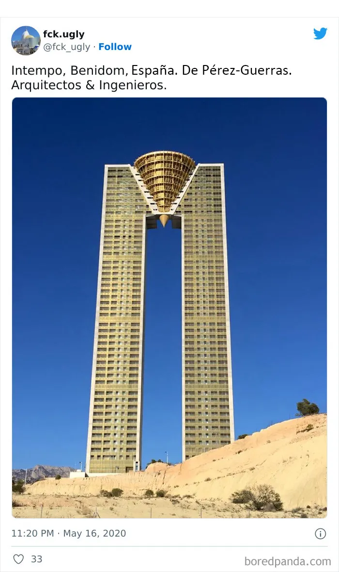 20 Arquitectos que fracasaron en su trabajo, vistos en esta cuenta de Twitter sobre edificios feos