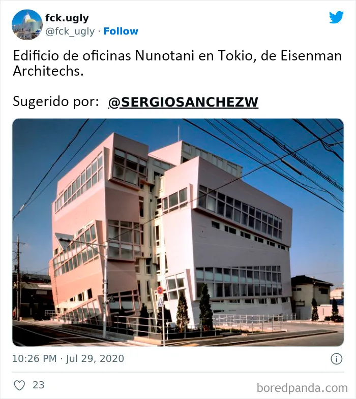 20 Arquitectos que fracasaron en su trabajo, vistos en esta cuenta de Twitter sobre edificios feos