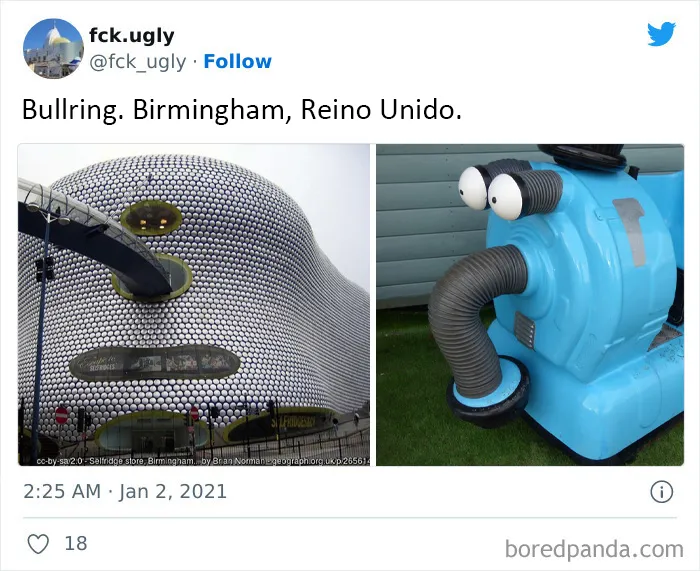 20 Arquitectos que fracasaron en su trabajo, vistos en esta cuenta de Twitter sobre edificios feos