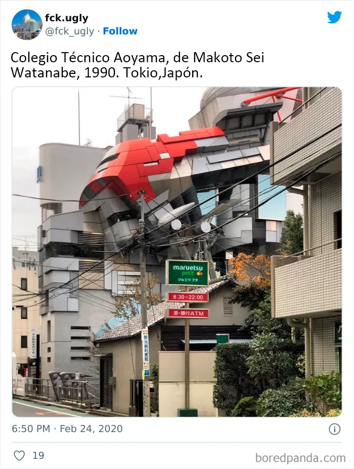 20 Arquitectos que fracasaron en su trabajo, vistos en esta cuenta de Twitter sobre edificios feos