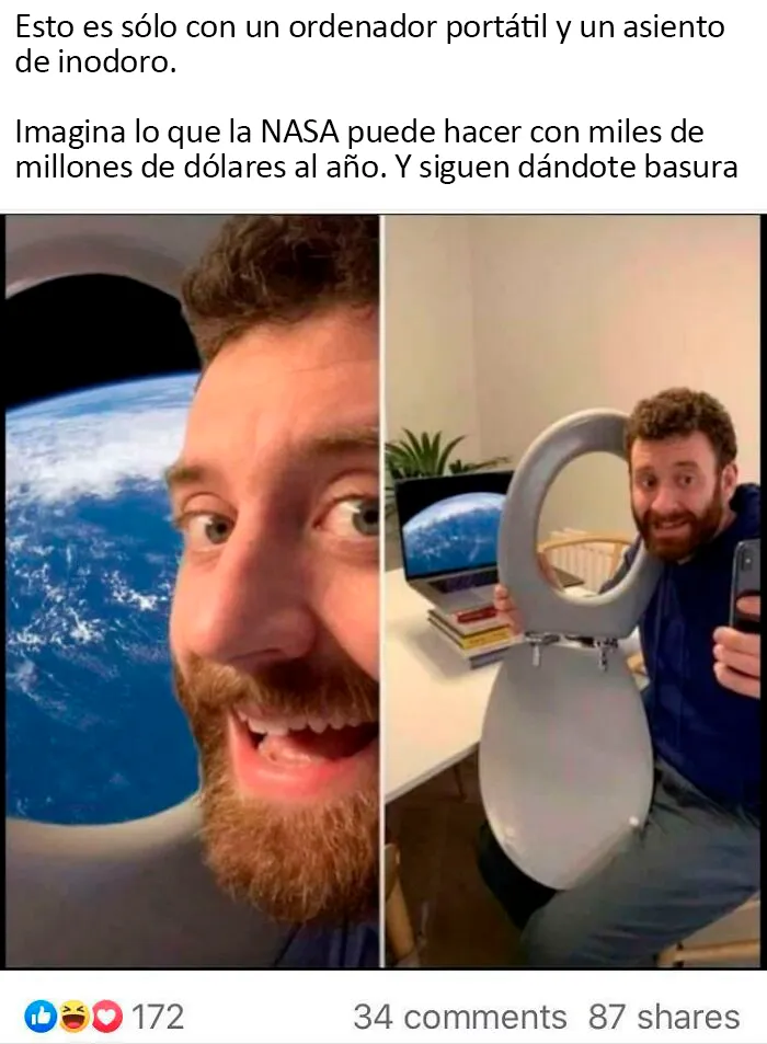 La Nasa sólo tiene que usar asientos de inodoro, es más barato