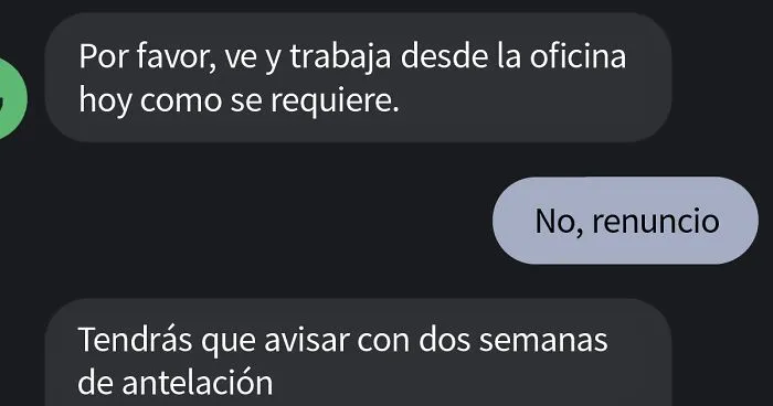 Esta empleada descubre que el puesto que aceptó no era para trabajar desde casa como prometieron, y renuncia a lo grande