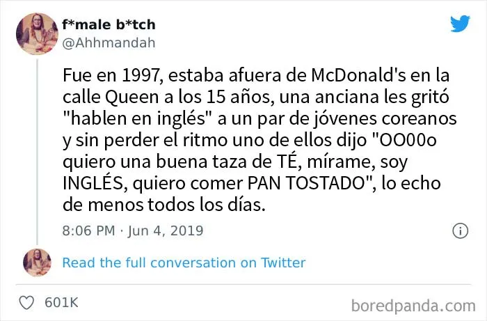 No puedes hablar chino aquí