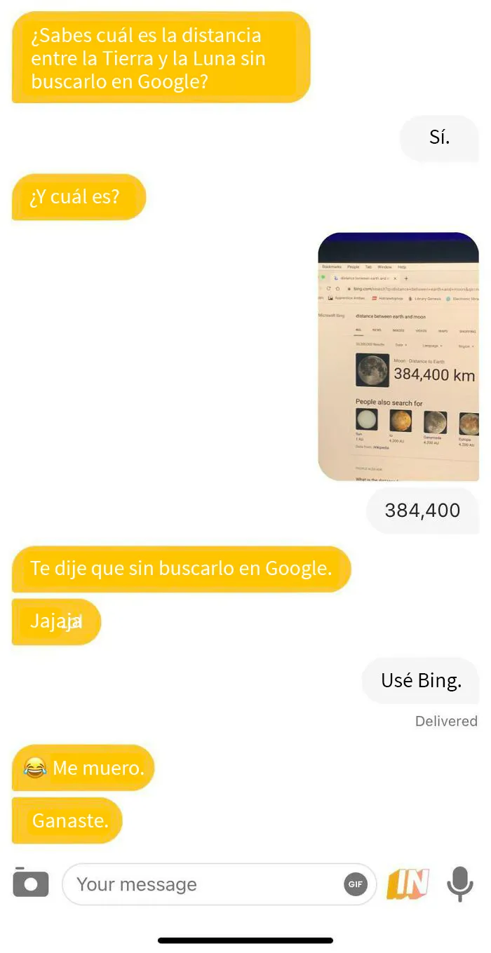 No es Google, es Bing